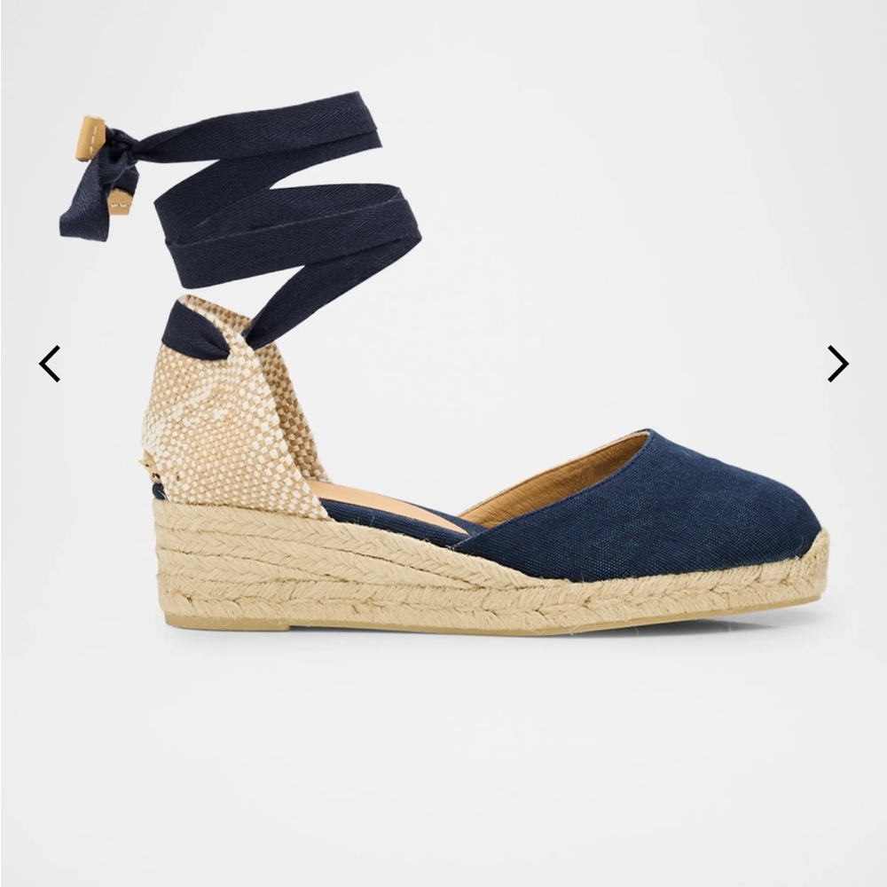 Castaner Espadrille Wedge Sandals - Navy - Size 39
